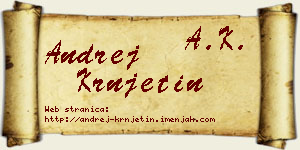 Andrej Krnjetin vizit kartica